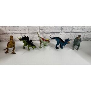 Kid Galaxy Lot 5 Dinosaurs Poseable Electronic Makes Sounds Eyes Light Up TESTED